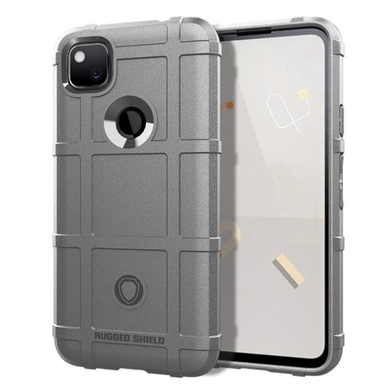 Case Hoesje Google Pixel 4a Grijs Zwart Telefoonhoesje Robuust Schild