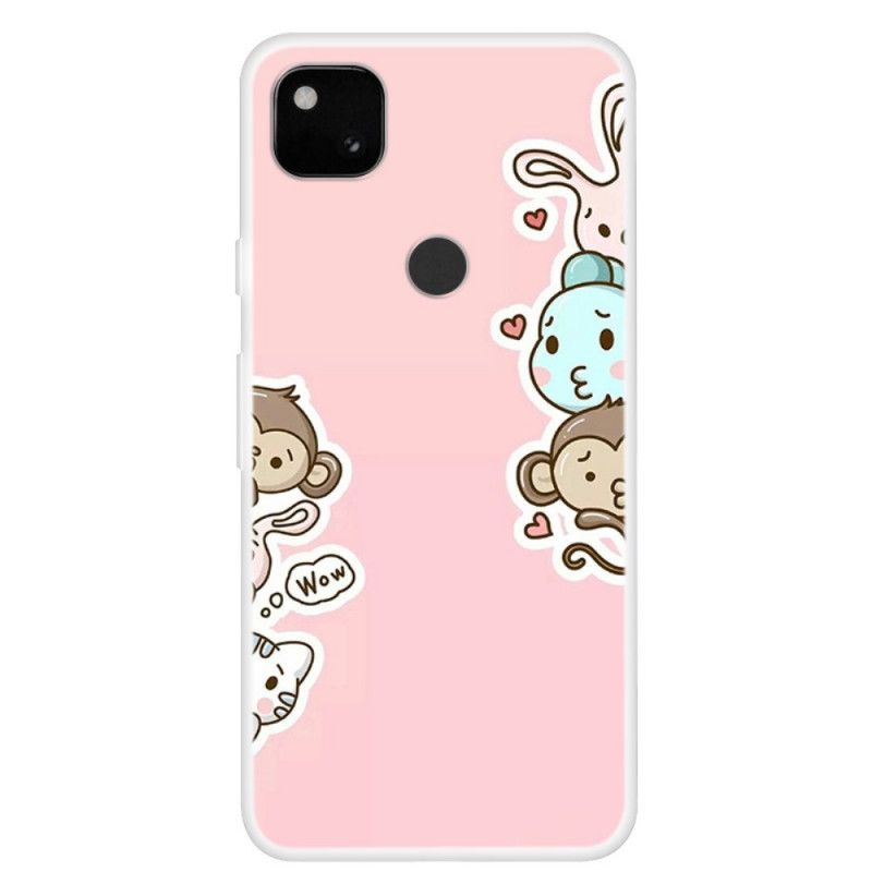 Case Hoesje Google Pixel 4a Telefoonhoesje Wauw Dieren