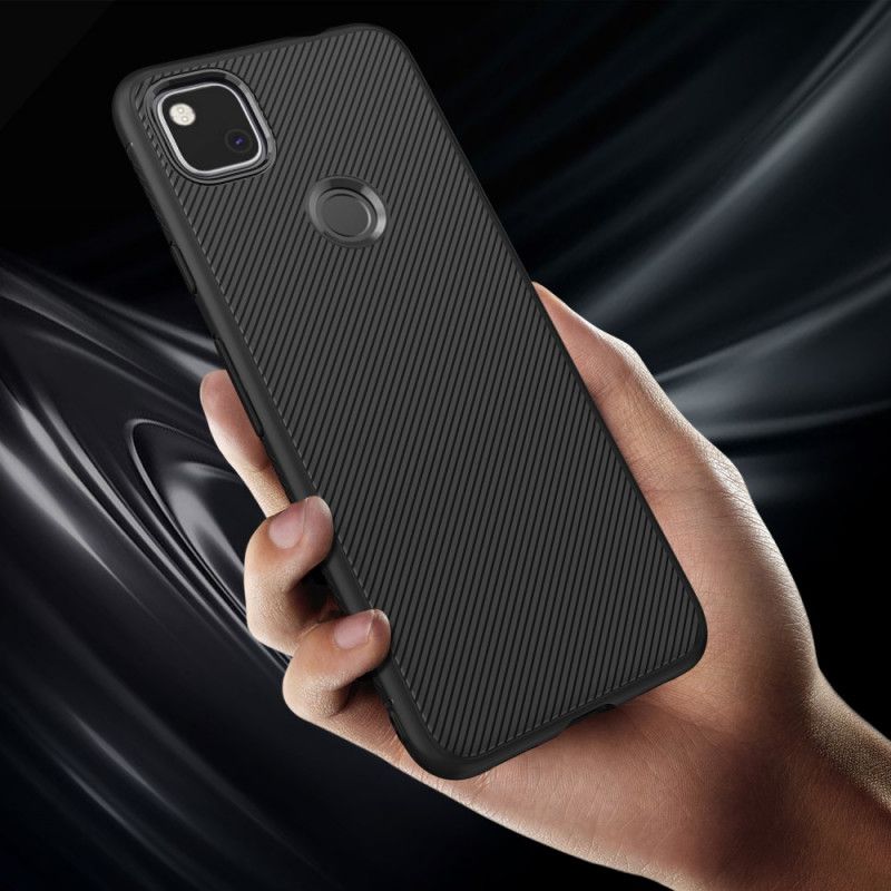 Hoesje Google Pixel 4a Donkerblauw Zwart Keperstof Uit De Jazzserie