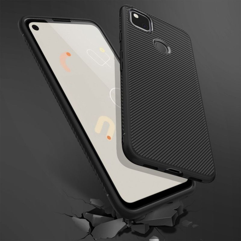 Hoesje Google Pixel 4a Donkerblauw Zwart Keperstof Uit De Jazzserie