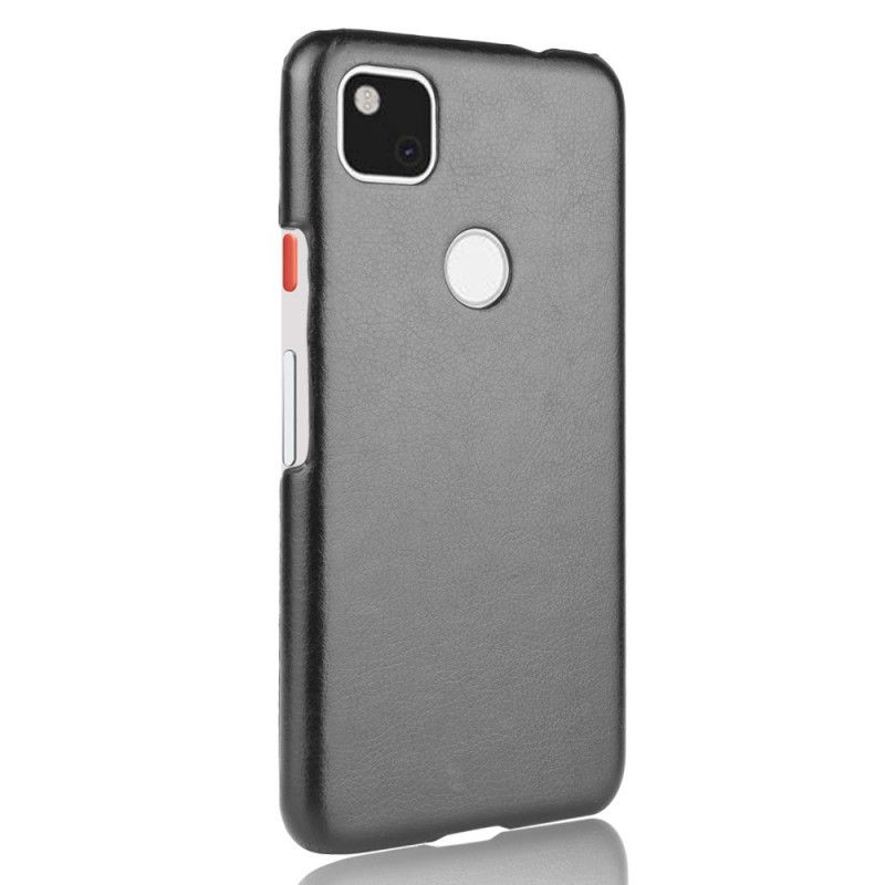 Hoesje Google Pixel 4a Grijs Zwart Prestatie Lychee Leereffect