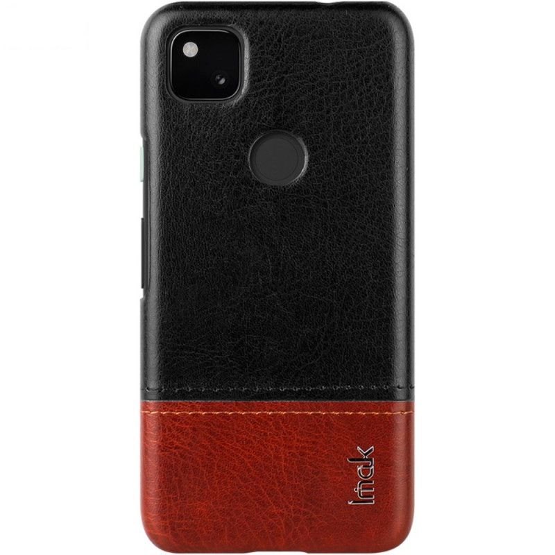 Hoesje Google Pixel 4a Rood Zwart Imak Ruiyi Serie Leereffect