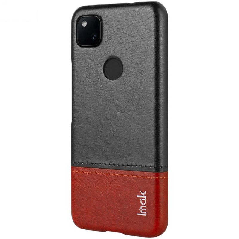 Hoesje Google Pixel 4a Rood Zwart Imak Ruiyi Serie Leereffect