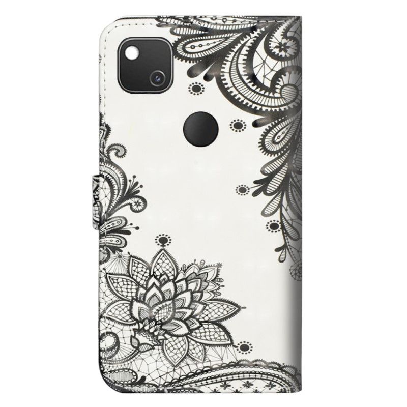 Leren Hoesje Google Pixel 4a Kanten Mandala