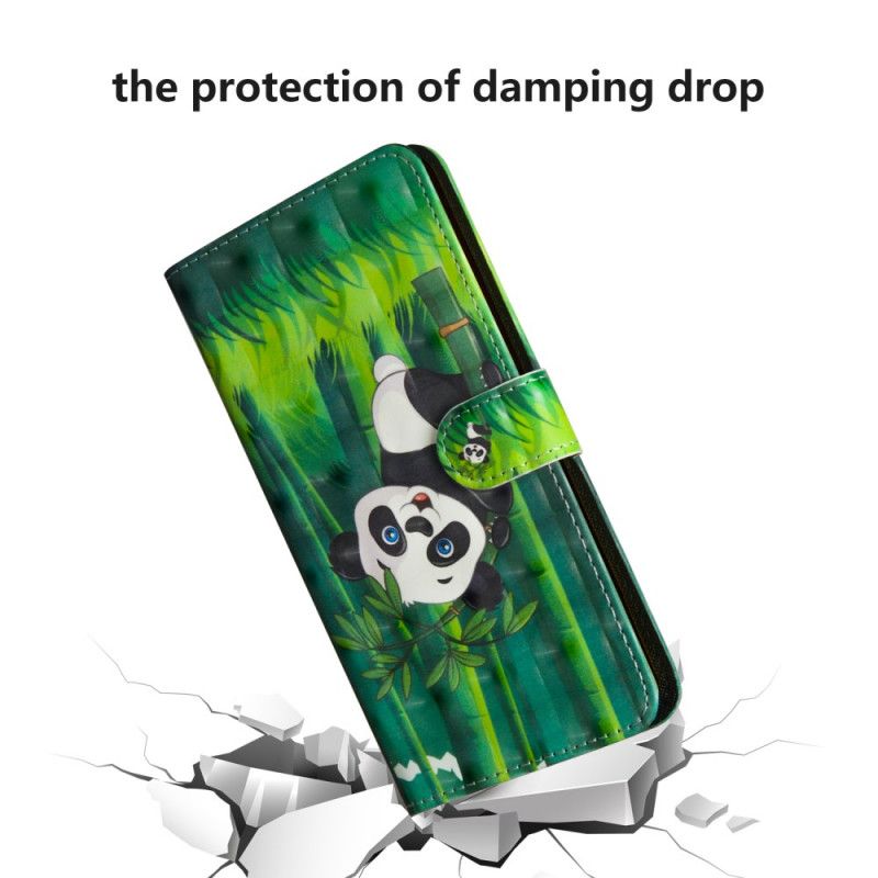 Leren Hoesje Google Pixel 4a Panda En Bamboe