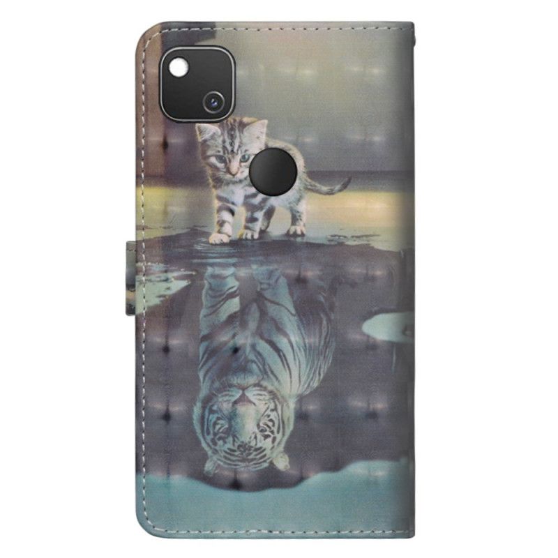 Leren Hoesje voor Google Pixel 4a Ernest De Tijger