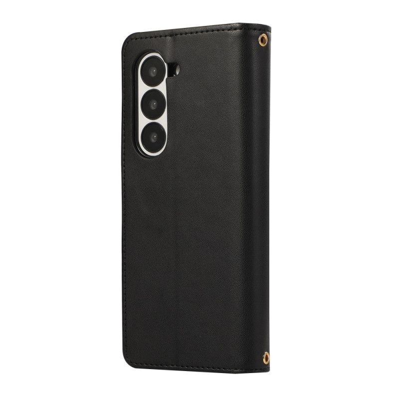 Bescherming Hoesje Samsung Galaxy Z Fold 7 Gewatteerd Met Riempje