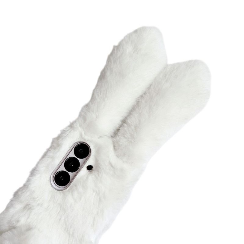 Case Hoesje Samsung Galaxy Z Fold 7 Telefoonhoesje Pluche Konijnenoortjes