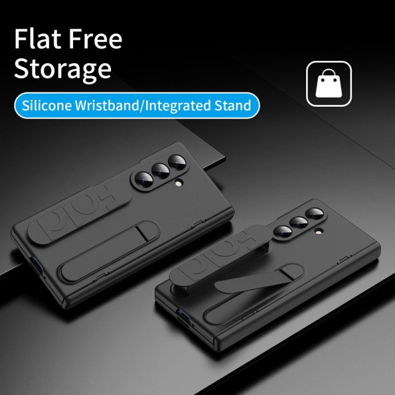 Cover Hoesje Samsung Galaxy Z Fold 7 Telefoonhoesje Handmatige Riem En Gehard Glazen Schermbeschermer Beschermer