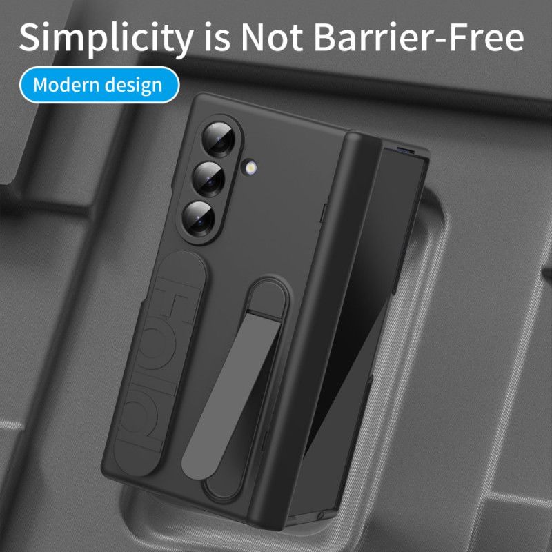 Cover Hoesje Samsung Galaxy Z Fold 7 Telefoonhoesje Handmatige Riem En Gehard Glazen Schermbeschermer Beschermer