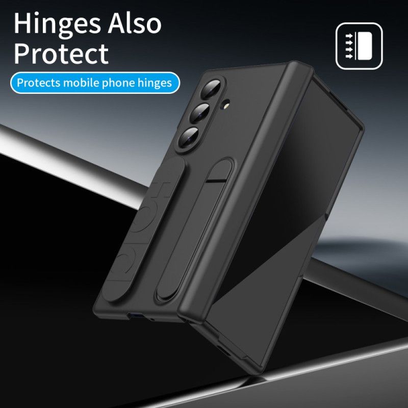 Cover Hoesje Samsung Galaxy Z Fold 7 Telefoonhoesje Handmatige Riem En Gehard Glazen Schermbeschermer Beschermer