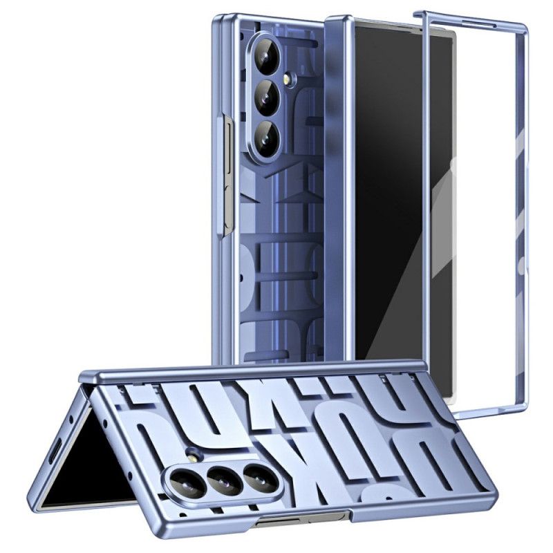 Cover Hoesje Samsung Galaxy Z Fold 7 Telefoonhoesje Letterontwerp Met Schermbeschermer Van Gehard Glas