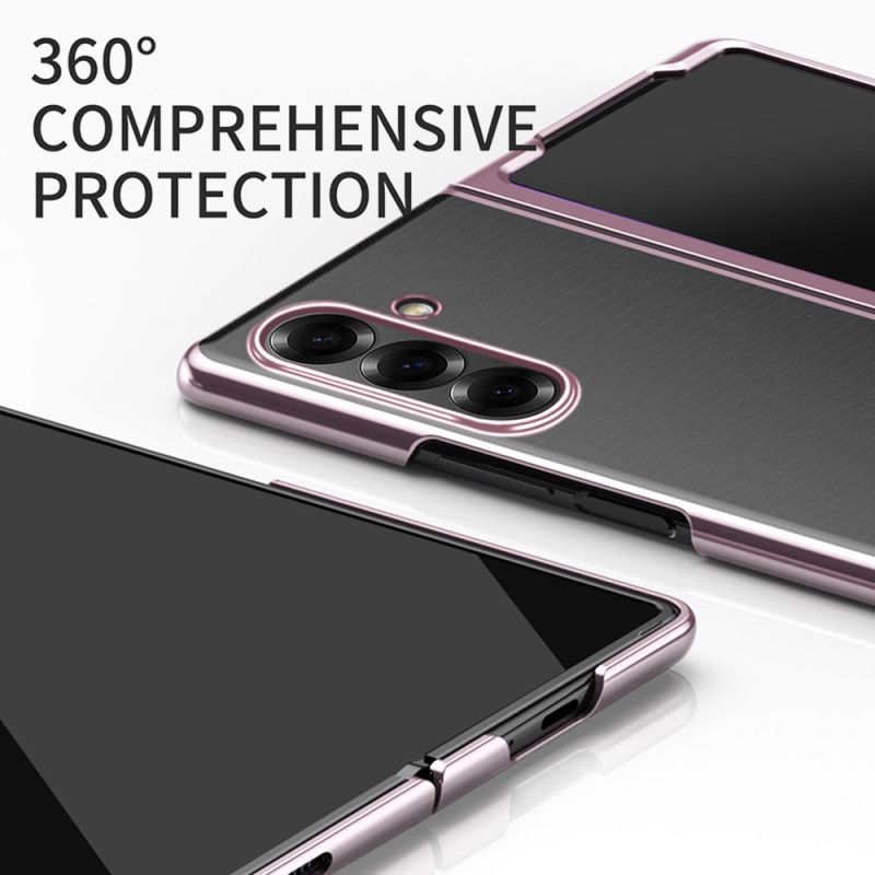 Cover Hoesje Samsung Galaxy Z Fold 7 Telefoonhoesje Rand Met Metaallook