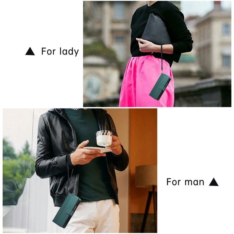 Flip Case Leren Samsung Galaxy Z Fold 7 Diamantdesign