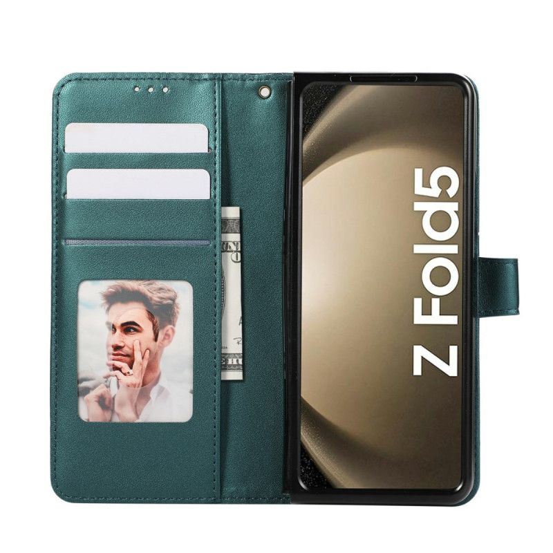 Flip Case Leren Samsung Galaxy Z Fold 7 Diamantdesign
