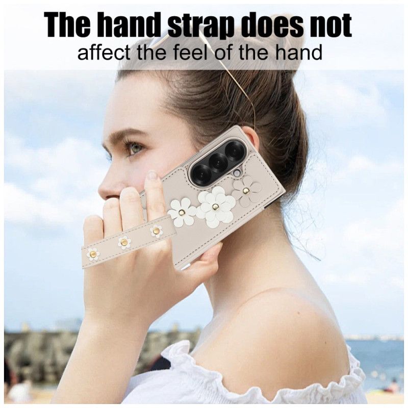 Hoesje Samsung Galaxy Z Fold 7 3d Bloemenkaarthouder En Standaard Bescherming Hoesje