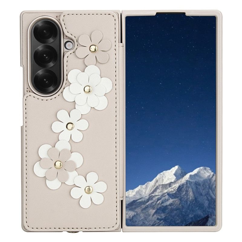 Hoesje Samsung Galaxy Z Fold 7 3d Bloemenkaarthouder En Standaard Bescherming Hoesje