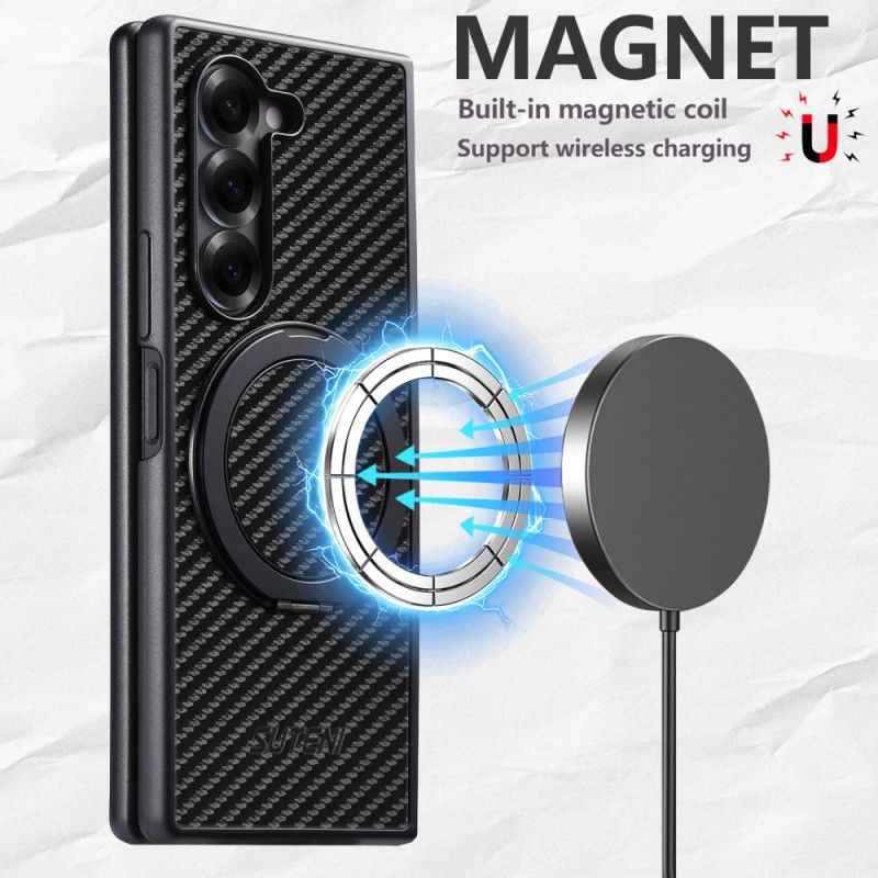 Hoesje Samsung Galaxy Z Fold 7 Magnetisch Scharnier Met Suteni Ringhouder