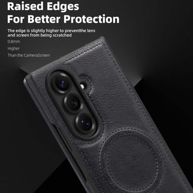 Hoesje Samsung Galaxy Z Fold 7 Magsafe Lederlook En Standaard