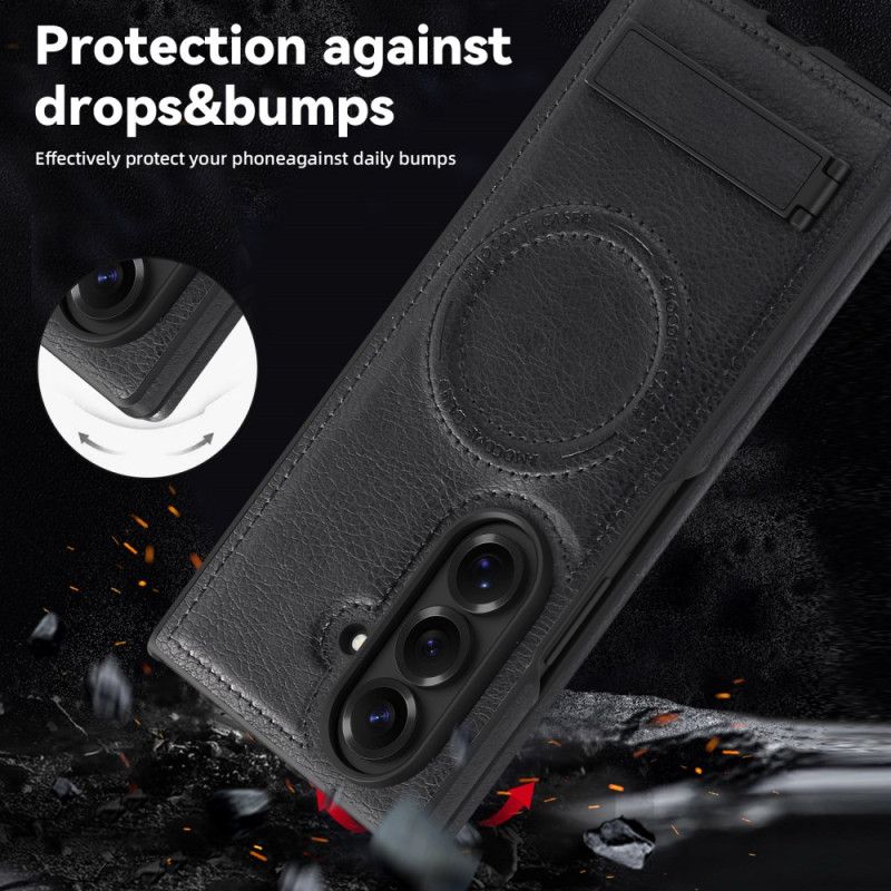 Hoesje Samsung Galaxy Z Fold 7 Magsafe Lederlook En Standaard