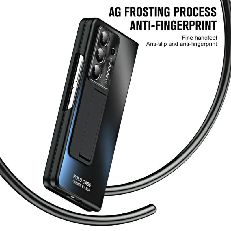 Hoesje Samsung Galaxy Z Fold 7 Standaard Met Matte Afwerking En Schermbeschermer