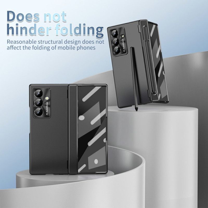 Hoesje Voor Samsung Galaxy Z Fold 7 Schermbeschermer Van Gehard Glas En Stylushouder