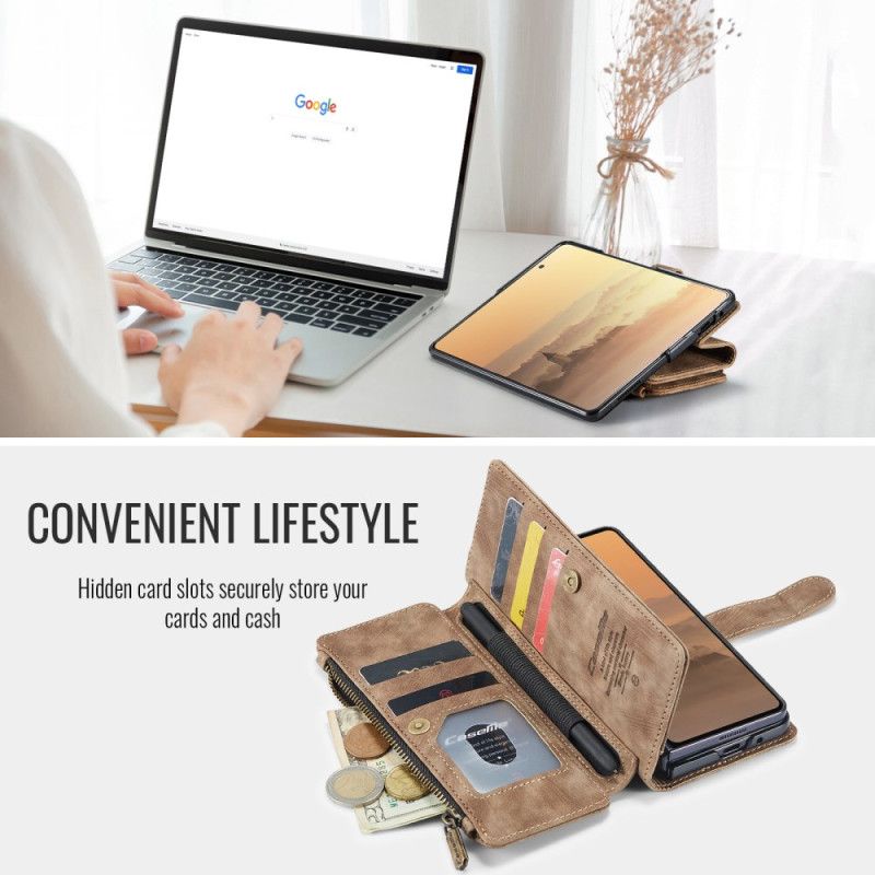 Leren Hoesje Samsung Galaxy Z Fold 7 Caseme Bescherming Hoesje