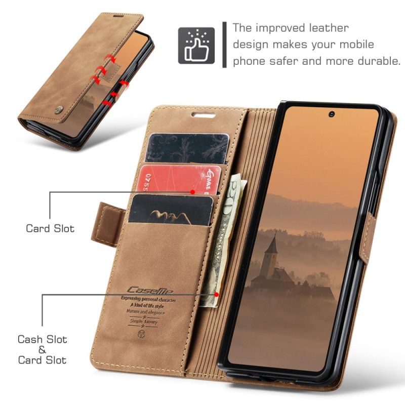 Leren Hoesje Samsung Galaxy Z Fold 7 Caseme Bescherming Hoesje