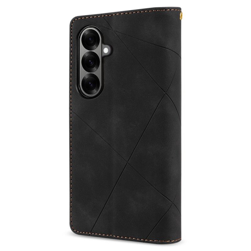 Leren Hoesje Samsung Galaxy Z Fold 7 Tweekleurige Portemonnee Bescherming Hoesje