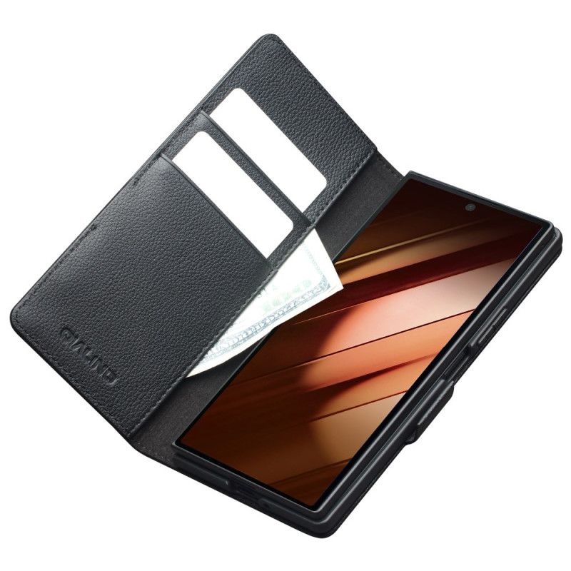 Leren Hoesje Voor Samsung Galaxy Z Fold 7 Qialino Kaarthouder