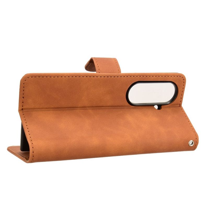 Leren Hoesje Voor Samsung Galaxy Z Fold 7 Suède-look