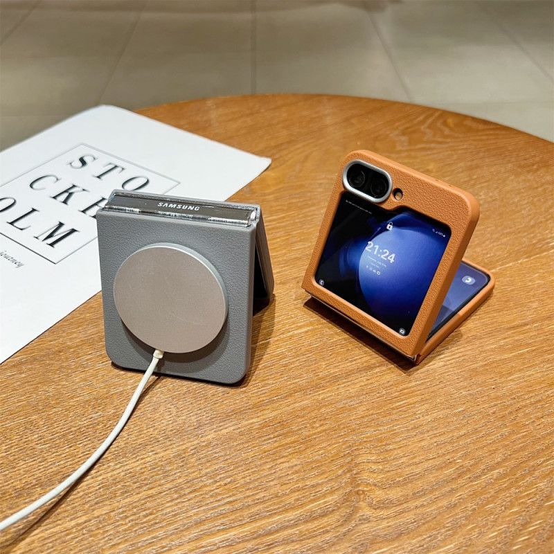 Case Hoesje Samsung Galaxy Z Flip 7 Fe Telefoonhoesje Lederlook