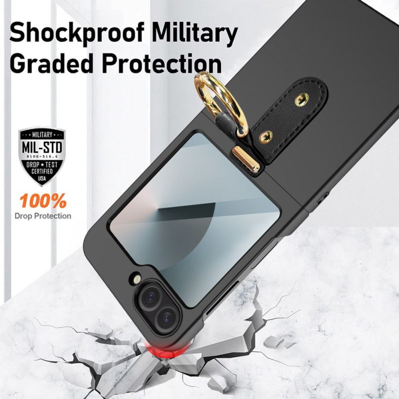 Case Hoesje Samsung Galaxy Z Flip 7 Fe Telefoonhoesje Ringhouder En Beschermfolie