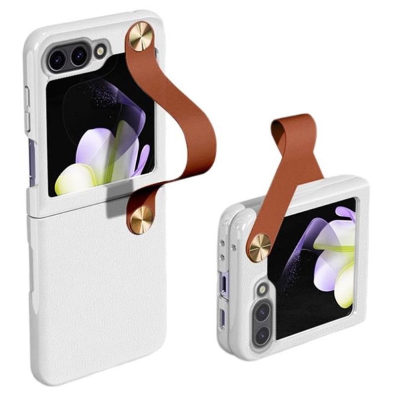 Case Hoesje Samsung Galaxy Z Flip 7 Fe Telefoonhoesje Ultradunne Gkk-leren Band