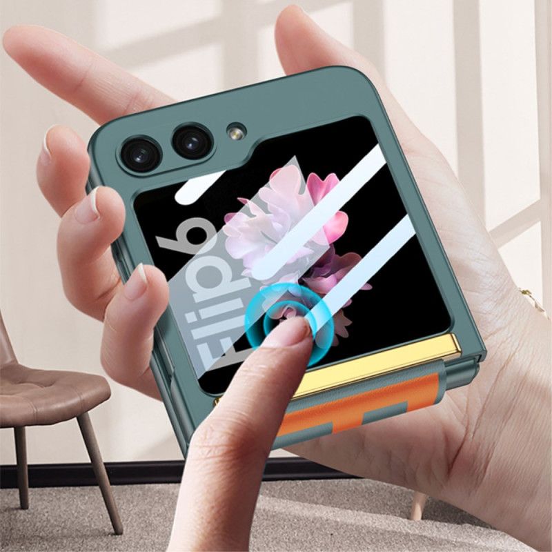 Cover Hoesje Samsung Galaxy Z Flip 7 Fe Telefoonhoesje Bandje & Achterkant Schermbeschermer Gkk