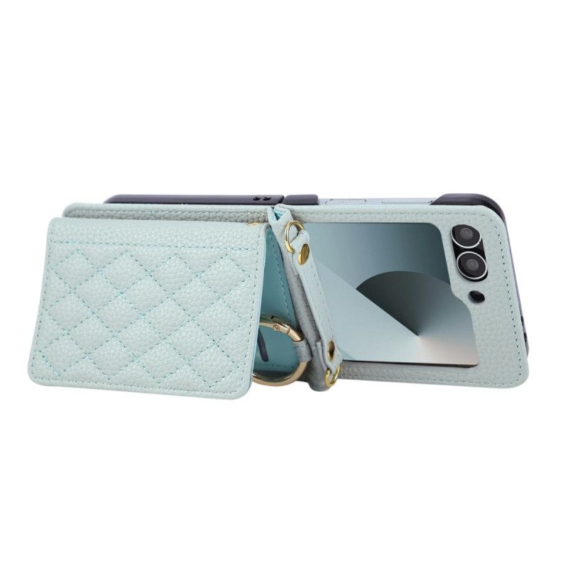 Cover Hoesje Samsung Galaxy Z Flip 7 Fe Telefoonhoesje Gewatteerd Met Schouderband