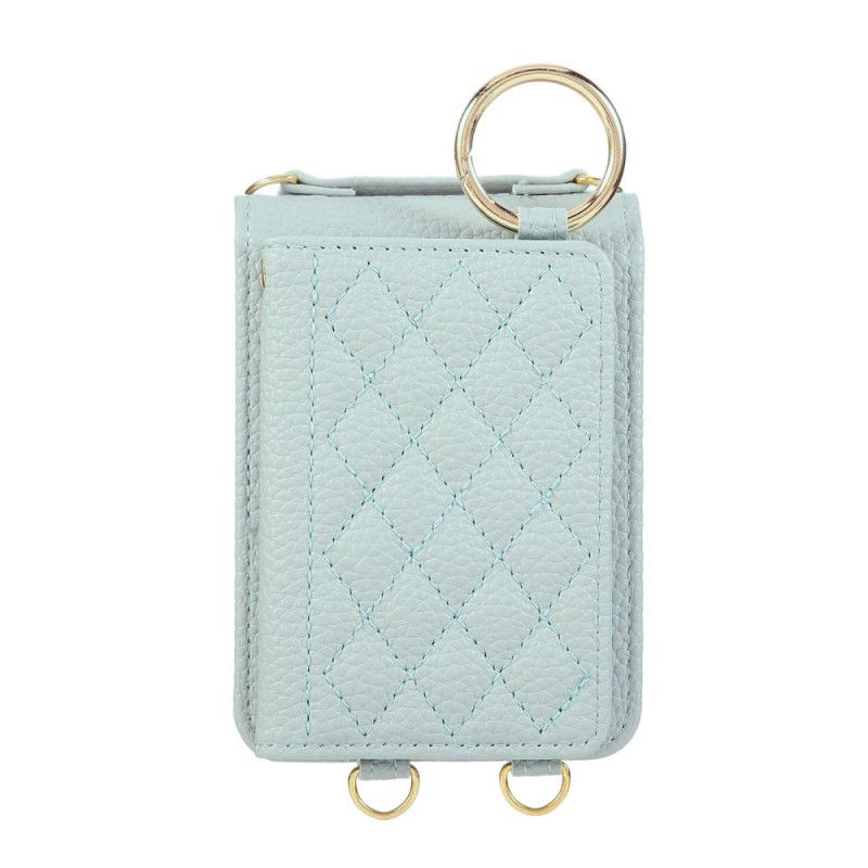 Cover Hoesje Samsung Galaxy Z Flip 7 Fe Telefoonhoesje Gewatteerd Met Schouderband