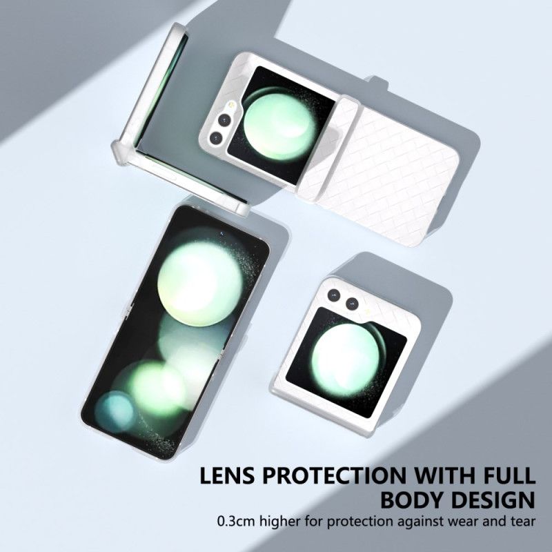 Cover Hoesje Samsung Galaxy Z Flip 7 Fe Telefoonhoesje Geweven Structuur