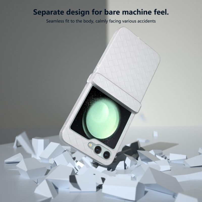Cover Hoesje Samsung Galaxy Z Flip 7 Fe Telefoonhoesje Geweven Structuur