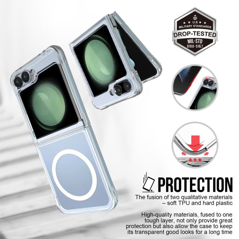 Cover Hoesje Samsung Galaxy Z Flip 7 Fe Telefoonhoesje Magnetisch Transparant