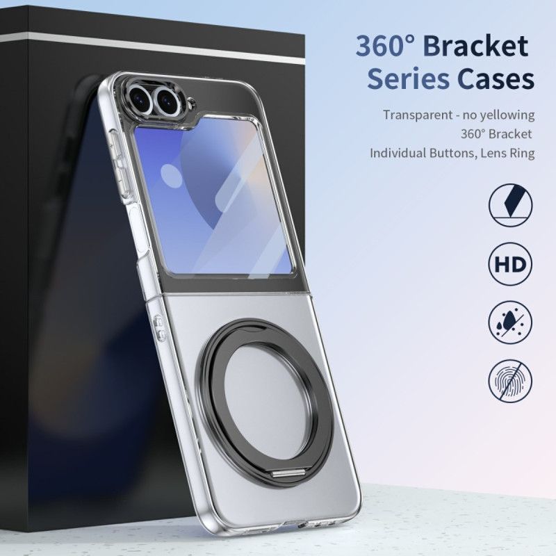 Cover Hoesje Samsung Galaxy Z Flip 7 Fe Telefoonhoesje Magnetische Standaard En Hd-schermbeschermer