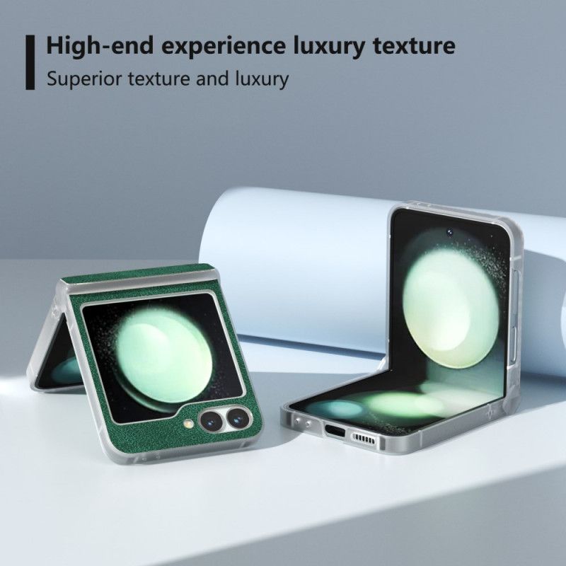 Cover Hoesje Samsung Galaxy Z Flip 7 Fe Telefoonhoesje Mat Lederlook