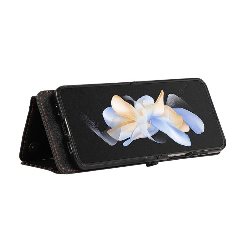 Cover Hoesje Samsung Galaxy Z Flip 7 Fe Telefoonhoesje Portemonnee Met Rits En Schouderband