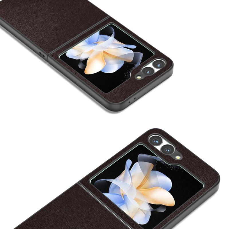 Cover Hoesje Samsung Galaxy Z Flip 7 Fe Telefoonhoesje Subtiel Leer