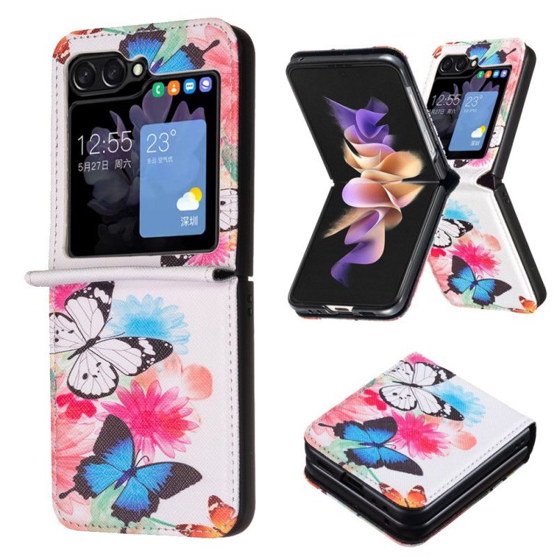 Cover Hoesje Samsung Galaxy Z Flip 7 Fe Telefoonhoesje Twee Vlinders