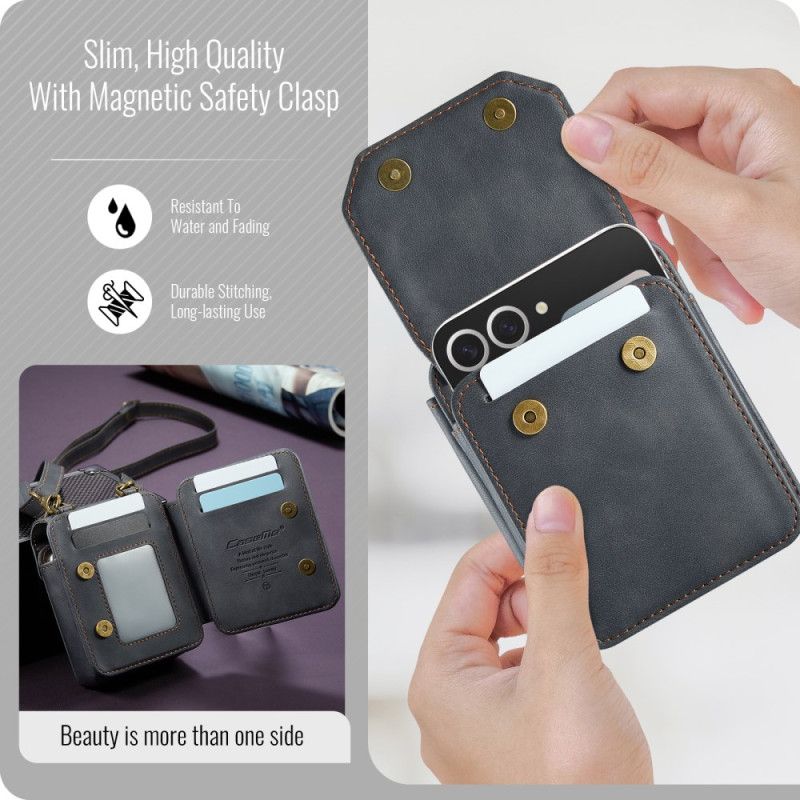 Cover Samsung Galaxy Z Flip 7 Fe Schoudertasmodel Met Rfid-bescherming En Schouderband Bescherming Hoesje