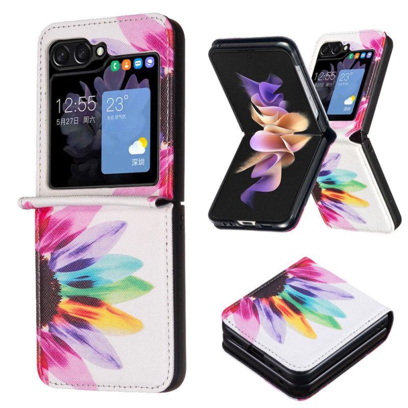 Hoesje Samsung Galaxy Z Flip 7 Fe Aquarel Bloem