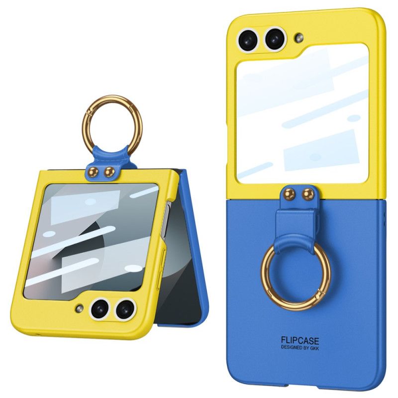 Hoesje Samsung Galaxy Z Flip 7 Fe Beschermer Voor Magnetisch Scharnier En Tweekleurige Standaard