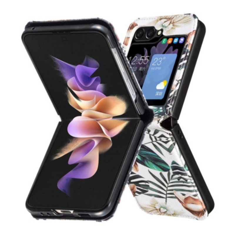 Hoesje Samsung Galaxy Z Flip 7 Fe Blad En Bloemen