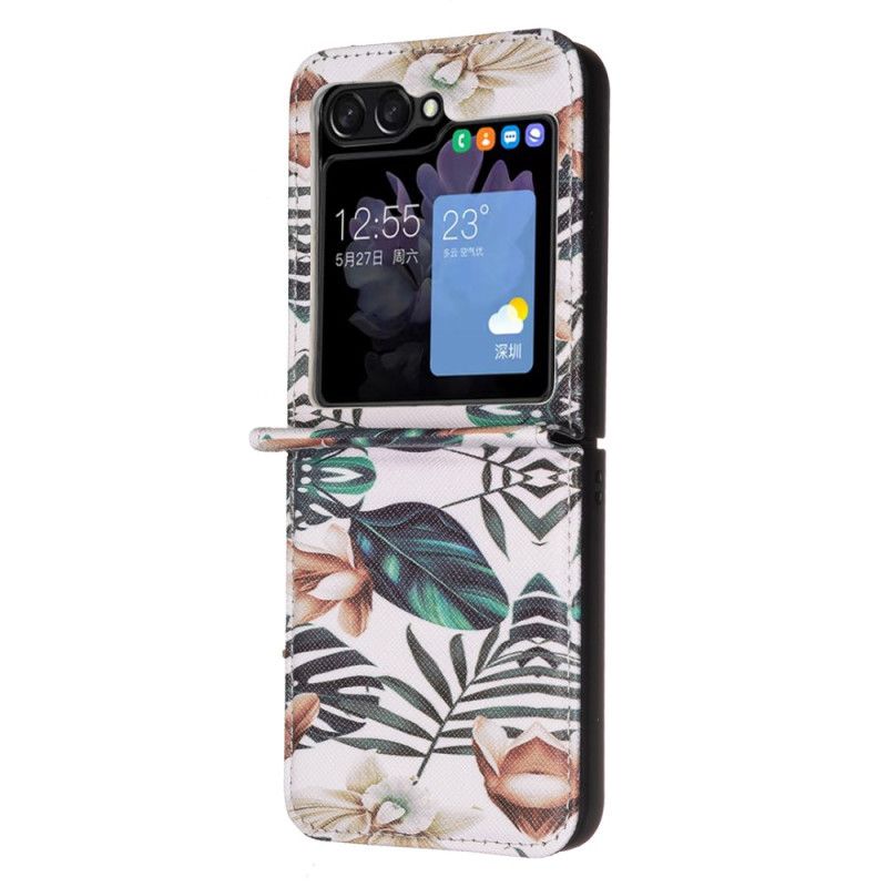 Hoesje Samsung Galaxy Z Flip 7 Fe Blad En Bloemen